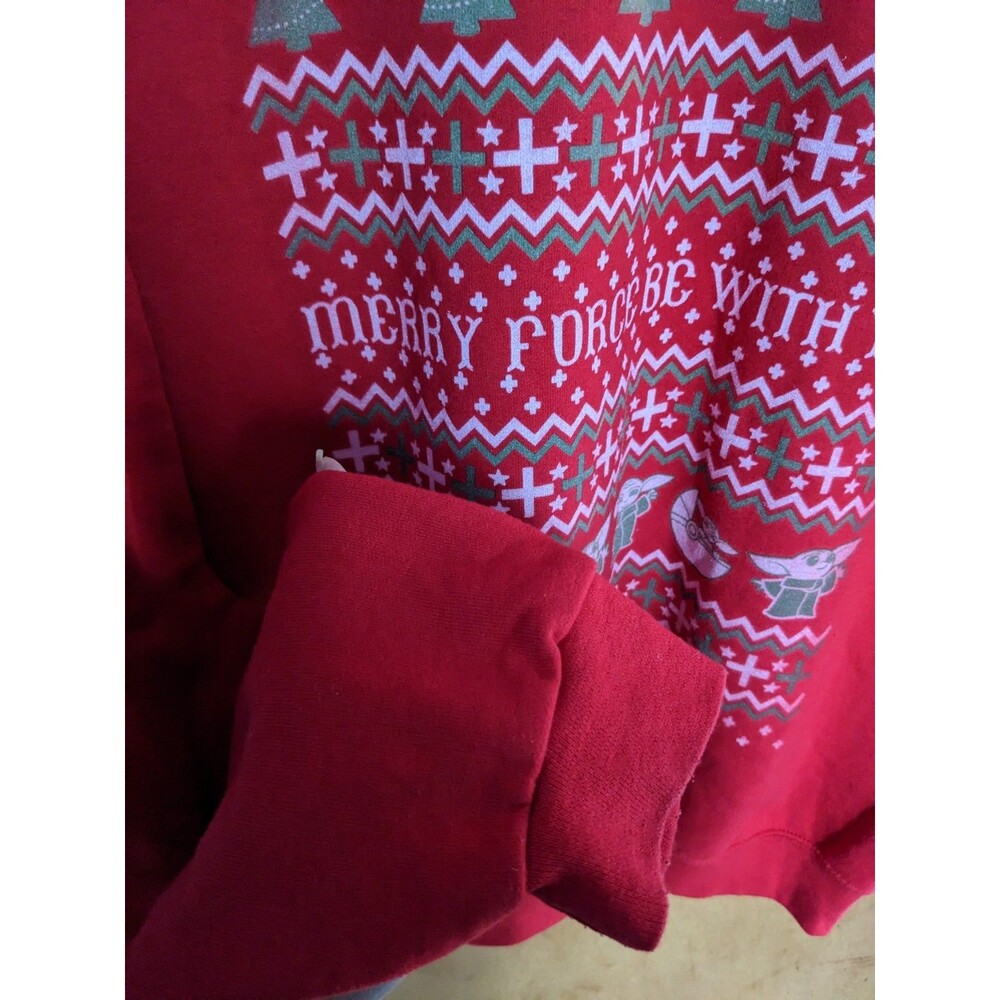 Star Wars Men's Christmas Pullover Sweater Size XL Merry Force Be With You - Picture 3 of 8